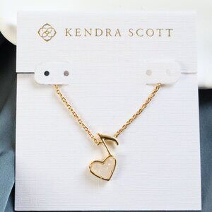 💕 Kendra Scott Ari Heart Music Note Drusy Necklace Gold